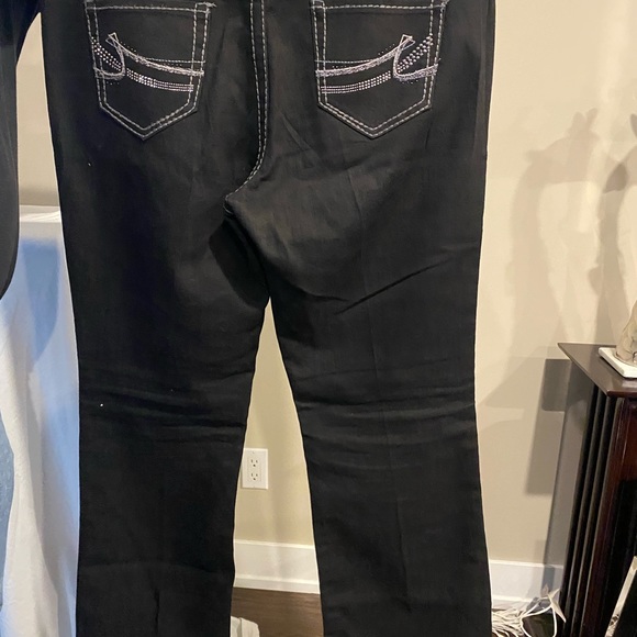 Nine West black jeans size 14, great condition, grey stitching - Picture 4 of 4